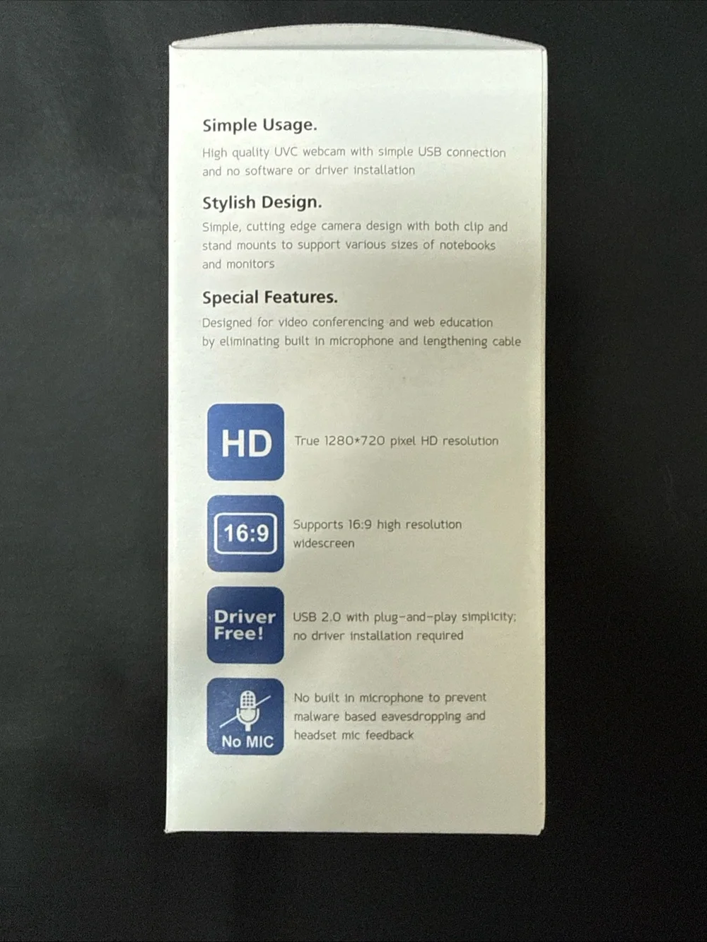 AlphaCam-W USB Video Conferencing Camera Webcam NEW NIB